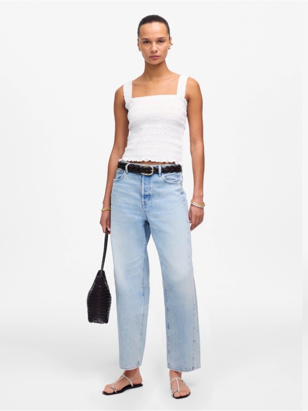 Madewell Pierced Barrel Leg  Jeans 27P